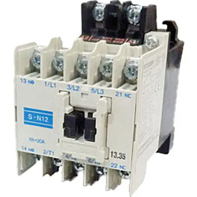 [S-N12 AC440V] Mitsubishi Magnetic contactor - Direct On Line (DOL) / FVNR (Full-Voltage Non-Rv.) - Mitsubishi Electric (MS-N series) - 3-poles (3P) - Rated current 12A (380Vac / 400Vac / 415Vac / 440Vac; AC-3) - Rated power 5.5kW (440Vac; AC-3; IEC) / 7.5HP (7-1/2HP) (480Vac; 3-phase; UL) - Control coil voltage 415Vac-440Vac (50Hz) / 460-480Vac (60Hz) - with 1NO+1NC aux. contacts - Screw-clamp connections - DIN rail / Surface mounting - 53mm width  [S-N12 AC440V]