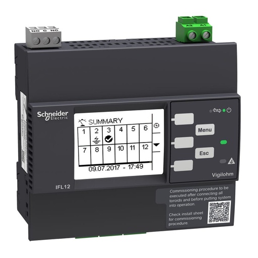 [IMDIFL12C] Schneider Fault Locator Vigilohm_ VIGILOHM 12 CHANNEL FAULT LOCATOR WITH MODBUS - 100-440VAC/DC_ [IMDIFL12C]