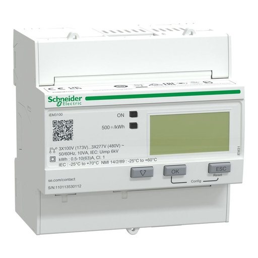 [A9MEM3100] Schneider Meter iEM3000 Series_ iEM3000 energy meter - 63 A_ [A9MEM3100]