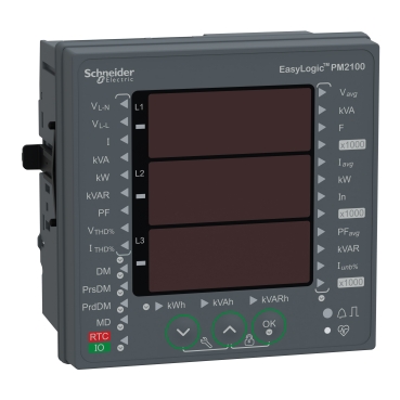 [METSEPM2120] Schneider Meter PM2000_ EasyLogic PM2120, Power & Energy meter, up to the 15th harmonic, LED display, RS485, class 1_ [METSEPM2120]