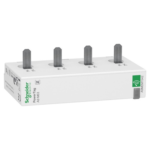 [A9MEM1542] Schneider Power Monitoring PowerTag_ energy sensor, PowerTag Monoconnect 63A 3P+N bottom position_ [A9MEM1542]