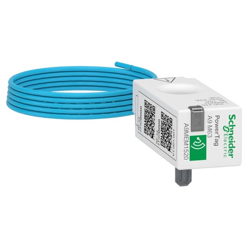 [A9MEM1520] Schneider Power Monitoring PowerTag_ energy sensor, PowerTag Monoconnect 63A 1P+Wire top and bottom position_ [A9MEM1520]