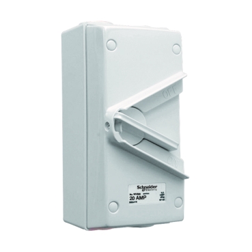 [WHS20] Schneider Breaker Kavacha_ 20A 250V Surface Mount Single Pole Isolating Switch_ [WHS20]