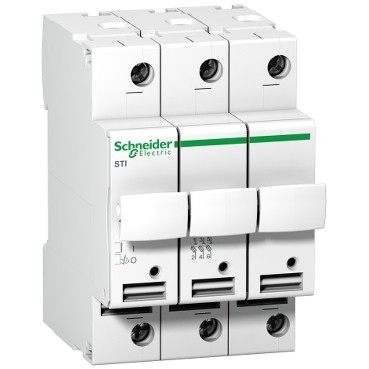 [A9N15656] Schneider Breaker Acti9 STI_ Acti 9 - fuse-disconnector STI - 3 poles - 25 A - for fuse 10.3 x 38 mm_ [A9N15656]