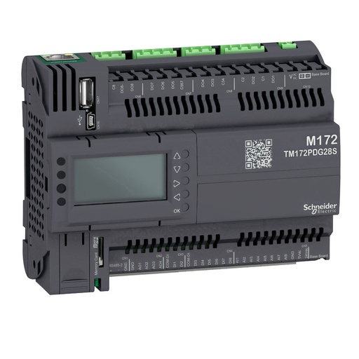 [TM172PDG28S] Schneider PLC Modicon M171/172_ Modicon M172 Performance Display 28 I/Os, Modbus, Solid State Relay_ [TM172PDG28S]