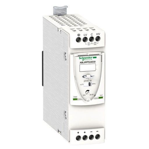 [ABL8RPS24030] Schneider Power Supply Phaseo ABL7, ABL8_ regulated SMPS - 1 or 2-phase - 100..500 V - 24 V - 3 A_ [ABL8RPS24030]