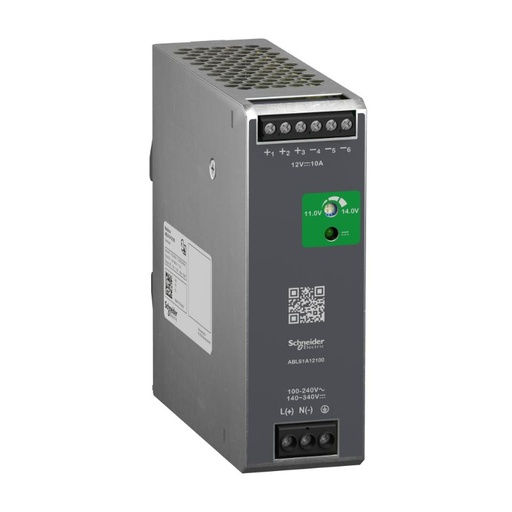 [ABLS1A12100] Schneider Power Supply Phaseo ABL7, ABL8_ Regulated Power Supply, 100-240V AC, 12V 10 A, single phase, Optimized_ [ABLS1A12100]
