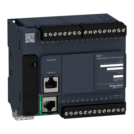 [TM221CE24T] Schneider PLC Modicon M221_ controller M221 24 IO transistor PNP Ethernet_ [TM221CE24T]