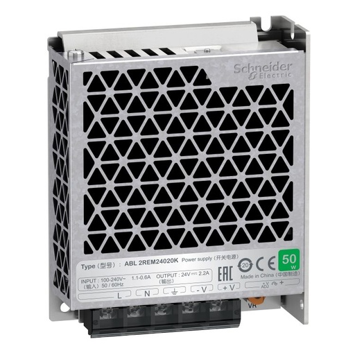 [ABL2REM24020K] Schneider Power Supply Phaseo Easy ABL2_ single phase power supply, 100...240V input, 24V DC output, 53W, 2,2A_ [ABL2REM24020K]