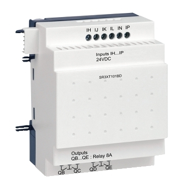 [SR3XT101BD] Schneider PLC Zelio Logic_ discrete I/O extension module - 10 I O - 24 V DC - for Zelio Logic_ [SR3XT101BD]