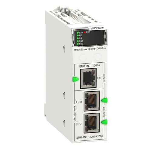 [BMENOC0321C] Schneider PLC Modicon M580_ Communication module, Modicon M580, Ethernet 3 subnets, IP Forwarding function, Coated_ [BMENOC0321C]