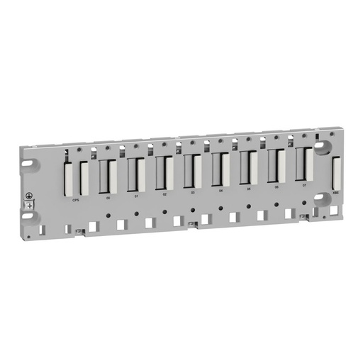 [BMXXBP0800H] Schneider PLC Modicon M340_ Modicon M340 automation platform, ruggedized rack 8 slots, panel, plate or DIN rail mounting_ [BMXXBP0800H]