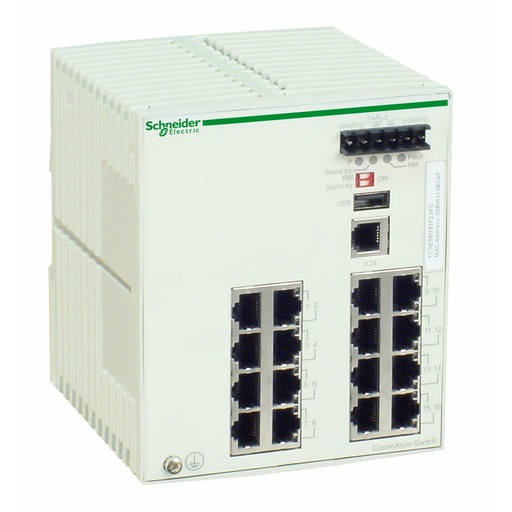 [TCSESM163F23F0] Schneider Ethernet Switch ConneXium_ ConneXium Managed Switch - 16 ports for copper_ [TCSESM163F23F0]