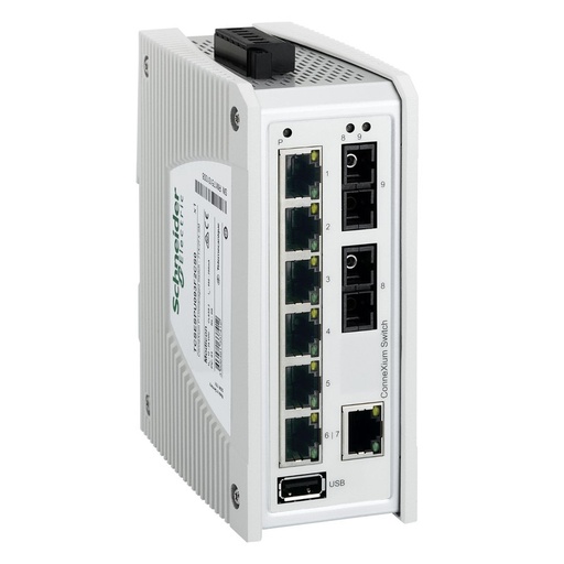 [TCSESPU093F2CS0] Schneider Ethernet Switch ConneXium_ ConneXium Premium Unmanaged Switch - 7 ports for copper + 2 ports for fiber optic single-mode_ [TCSESPU093F2CS0]