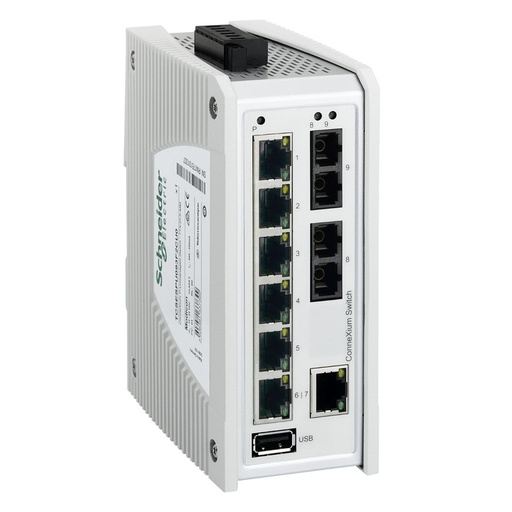 [TCSESPU093F2CU0] Schneider Ethernet Switch ConneXium_ ConneXium Premium Unmanaged Switch - 7 ports for copper + 2 ports for fiber optic multimode_ [TCSESPU093F2CU0]