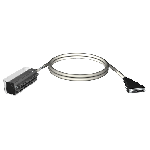 [BMXFCA500] Schneider PLC Modicon M340_ cord set - 20-way terminal - SUB-D25 connector - for X80 I/O - 5 m_ [BMXFCA500]