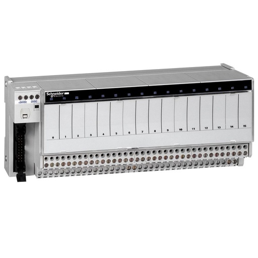 [ABE7R16T210] Schneider PLC Modicon ABE7_ Sub-base with plug-in electromechanical relay ABE7 - 16 channels - relay 10 mm_ [ABE7R16T210]