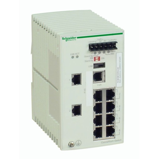 [TCSESM103F2LG0] Schneider Ethernet Switch ConneXium_ ConneXium Managed Switch - 8 ports for copper + 2 Gigabit SFP_ [TCSESM103F2LG0]