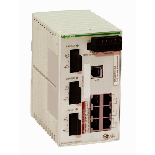 [TCSESB093F2CU0] Schneider Ethernet Switch ConneXium_ ConneXium Basic Managed Switch - 6 ports for copper + 3 ports for fiber optic multimode_ [TCSESB093F2CU0]