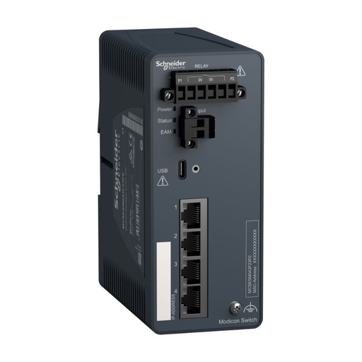 [MCSESM043F23F0] Schneider Ethernet Switch ConneXium_ Modicon Managed Switch - 4 ports for copper_ [MCSESM043F23F0]