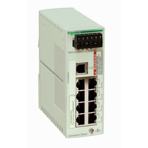 [TCSESB083F23F0] Schneider Ethernet Switch ConneXium_ ConneXium Basic Managed Switch - 8 ports for copper_ [TCSESB083F23F0]