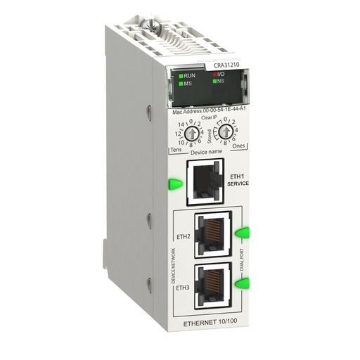 [BMXCRA31210] Schneider PLC Modicon M340_ Modicon X80 RIO Drop E/IP Performance - Service port - Advanced features_ [BMXCRA31210]