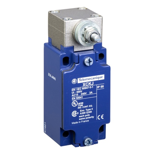 [ZCKJ4045] Schneider Sensors OsiSense XC Standard_ Limit switch body with spring return rotary head, Limit switches XC Standard, ZCKJ, w/o lever, fixed, 2C/O, snap, Pg13_ [ZCKJ4045]