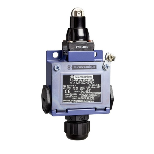 [XCKM3902H29EX] Schneider Sensors Osiswitch - ATEX D_ Limit switch, Limit switches XC Standard, XCKM, roller plunger, 2NC + NO, ATEX/IECEx_ [XCKM3902H29EX]