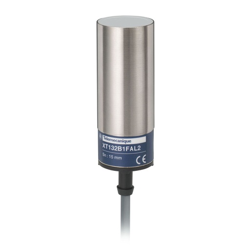 [XT132B1FAL2] Schneider Sensors Osisense XS & XT_ Telemecanique Capacitive proximity sensors XT, cylindrical Ø 32 mm, brass, Sn 15 mm, cable 2 m_ [XT132B1FAL2]