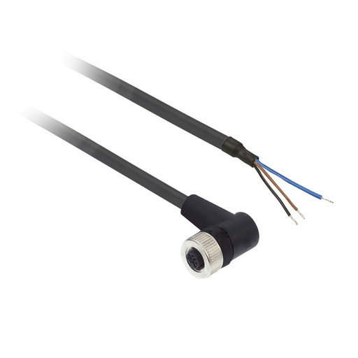[XZCP1340L10] Schneider Sensors OsiSense XU_ pre-wired connectors XZ - elbowed female - M12 - 3 pins - cable PUR 10m_ [XZCP1340L10]