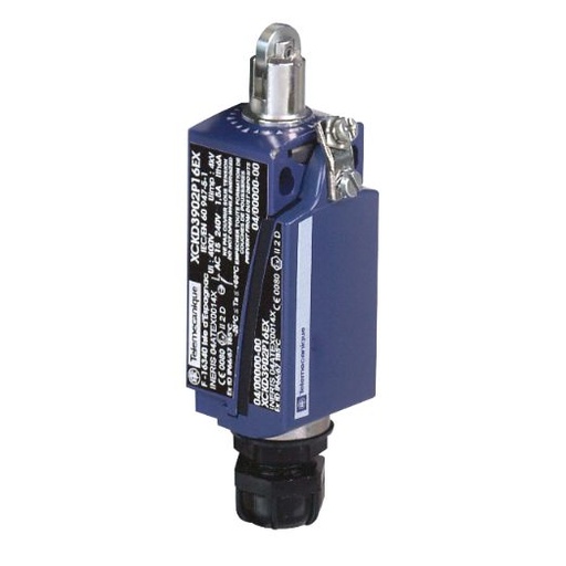 [XCKD3902P16EX] Schneider Sensors Osiswitch - ATEX D_ limit switch XCK-D - roller plunger - 2 NC + 1 NO - ATEX_ [XCKD3902P16EX]