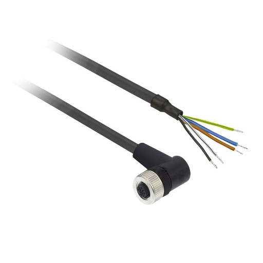 [XZCP1264L5] Schneider Sensors OsiSense XU_ pre-wired connectors XZ - elbowed female - M12 - 5 pins - cable PUR 5m_ [XZCP1264L5]