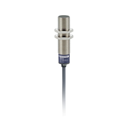 [XT118B1FAL2] Schneider Sensors Osisense XS & XT_ capacitive sensor - XT1 - cylindrical M18 - brass - Sn 5mm - cable 2m_ [XT118B1FAL2]