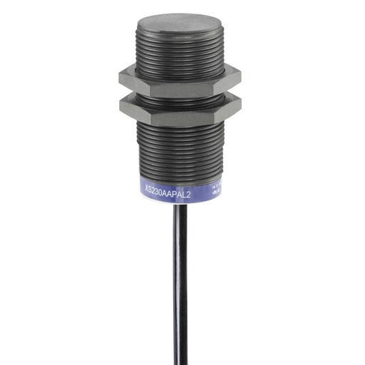 [XS230AAPAL2] Schneider Sensors Osisense XS & XT_ Inductive proximity sensors XS, inductive sensor XS2 M30, L60mm, PPS, Sn22mm, 12...48 VDC, cable 2 m_ [XS230AAPAL2]