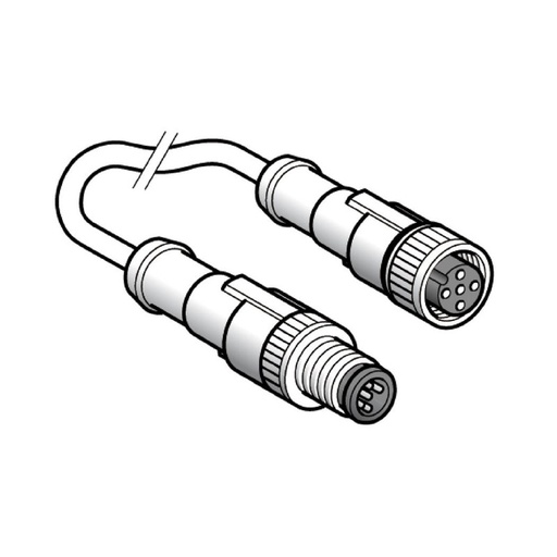 [XZCR1511040A2] Schneider Sensors OsiSense XZ_ jumper cable XZ - male straight M12 3-pin - female straight M12 3-pin - PUR 2m_ [XZCR1511040A2]