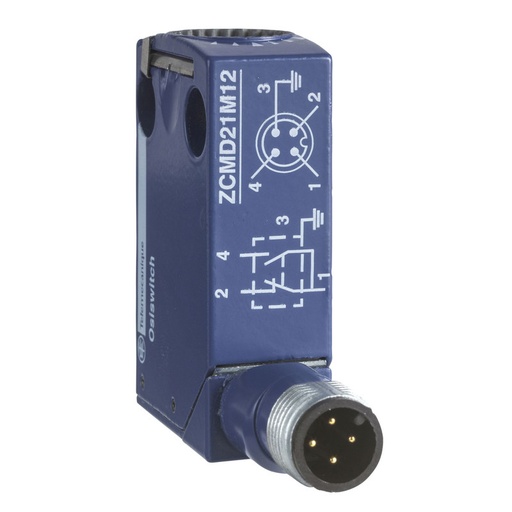 [ZCMD21C12] Schneider Sensors OsiSense XC Standard_ limit switch body ZCMD - 1NC+1NO - silver - snap action - connection - M12_ [ZCMD21C12]