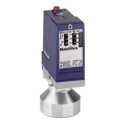 [XMLA004P2S12] Schneider Sensors OsiSense XM_ Electromechanical pressure sensor, Pressure sensors XM, switch XMLA 4 bar, fixed scale 1 threshold, 1 C/O_ [XMLA004P2S12]
