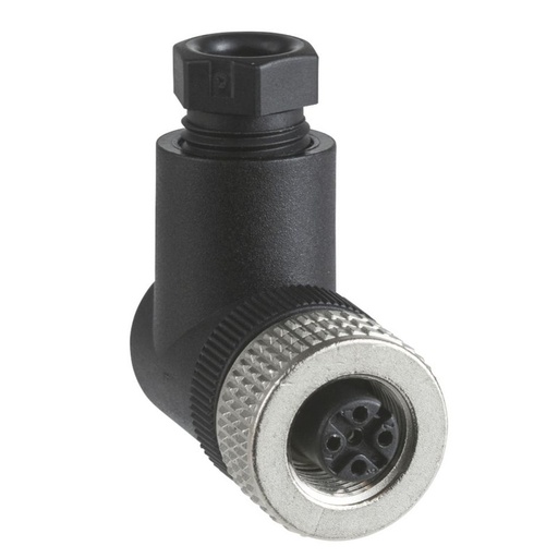 [XZCC12FCM50B] Schneider Sensors OsiSense XU_ female, M12, 5-pin, elbowed connector - cable gland Pg 7_ [XZCC12FCM50B]