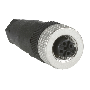 [XZCC12FDM40B] Schneider Sensors OsiSense XU_ female, M12, 4-pin, straight connector - cable gland Pg 7_ [XZCC12FDM40B]