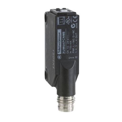 [XUM5APCNM8] Schneider Sensors OsiSense XU_ photo-electric sensor - XUM - diffuse - Sn 1m - 12..24VDC - M8_ [XUM5APCNM8]