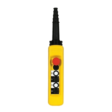 [XACA4713] Schneider Signaling Harmony XAC_ Harmony XAC, Pendant control station, plastic, yellow, 4 push buttons with 1 NO, 1 emergency stop NC_ [XACA4713]