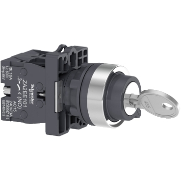 [XA2EG33] Schneider Signaling Harmony Easy XA2E_ key selector switch - Ø22 - 3 positions - stay put - 2NO_ [XA2EG33]