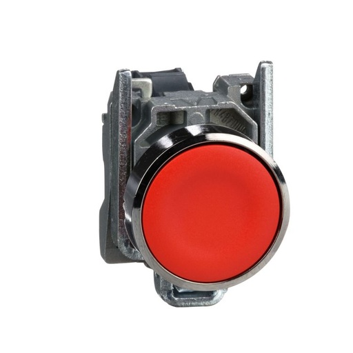 [XB4BA42] Schneider Signaling Harmony XB4_ Push button, metal, flush, red, Ø22, spring return, unmarked, 1NC_ [XB4BA42]