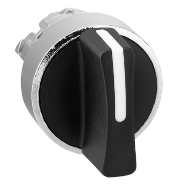 [ZB4BD7] Schneider Signaling Harmony XB4_ black selector switch head Ø22 3-position spring return_ [ZB4BD7]