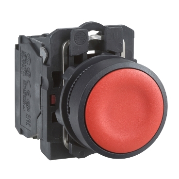 [XB5AA42N] Schneider Signaling Harmony XB5_ red flush pushbutton 1 NC spring return_ [XB5AA42N]