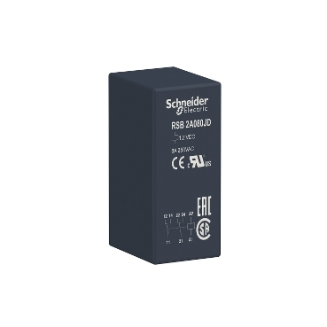 [RSB2A080JD] Schneider Signaling Zelio Relay_ Harmony, Interface plug-in relay, 8 A, 2 CO, 12 V DC_ [RSB2A080JD]