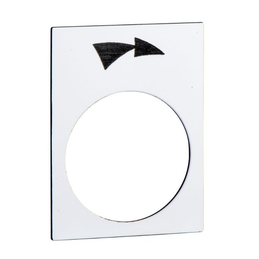 [ZB2BY4921] Schneider Signaling Harmony XAC_ legend - 30 x 40 mm - white - slew right, slow-fast_ [ZB2BY4921]