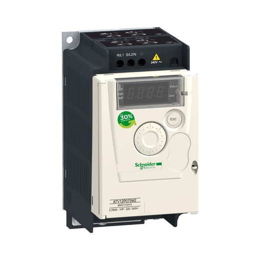 [ATV12P037M3] Schneider VFD Altivar 12_ variable speed drive ATV12 - 0.37kW - 0.55hp - 200..240V - 3ph - on base plate_ [ATV12P037M3]