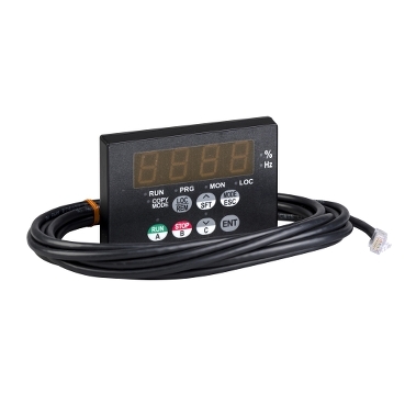 [VW3A21101] Schneider VFD Altivar 21_ remote display terminal - for variable speed drive - 3.6 m cable_ [VW3A21101]