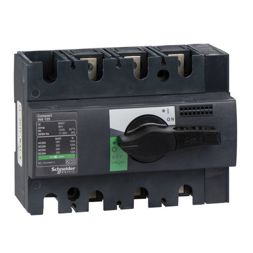 [28910] Schneider Breaker Interpact INS/INV_ switch-disconnector Compact INS125 - 3 poles - 125 A_ [28910]